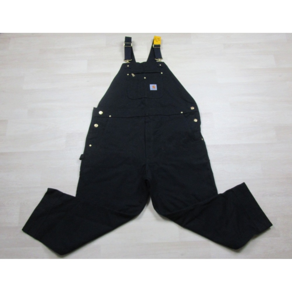 NWT Carhartt R01 Duck Bib Overalls Men's (44x30) Relaxed Fit Work Pants Heavy